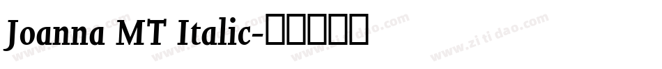 Joanna MT Italic字体转换